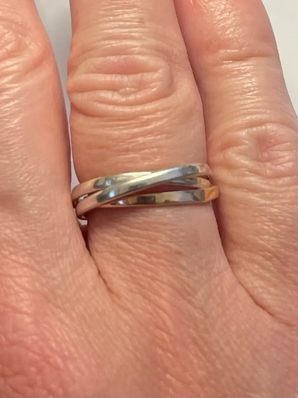 Minimalist Interlocking Silver & Gold Women’s Rings